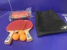 XGEAR Ping Pong Set ~ Retractable Net, 2 Paddles, Balls, Storage Bag. NEW