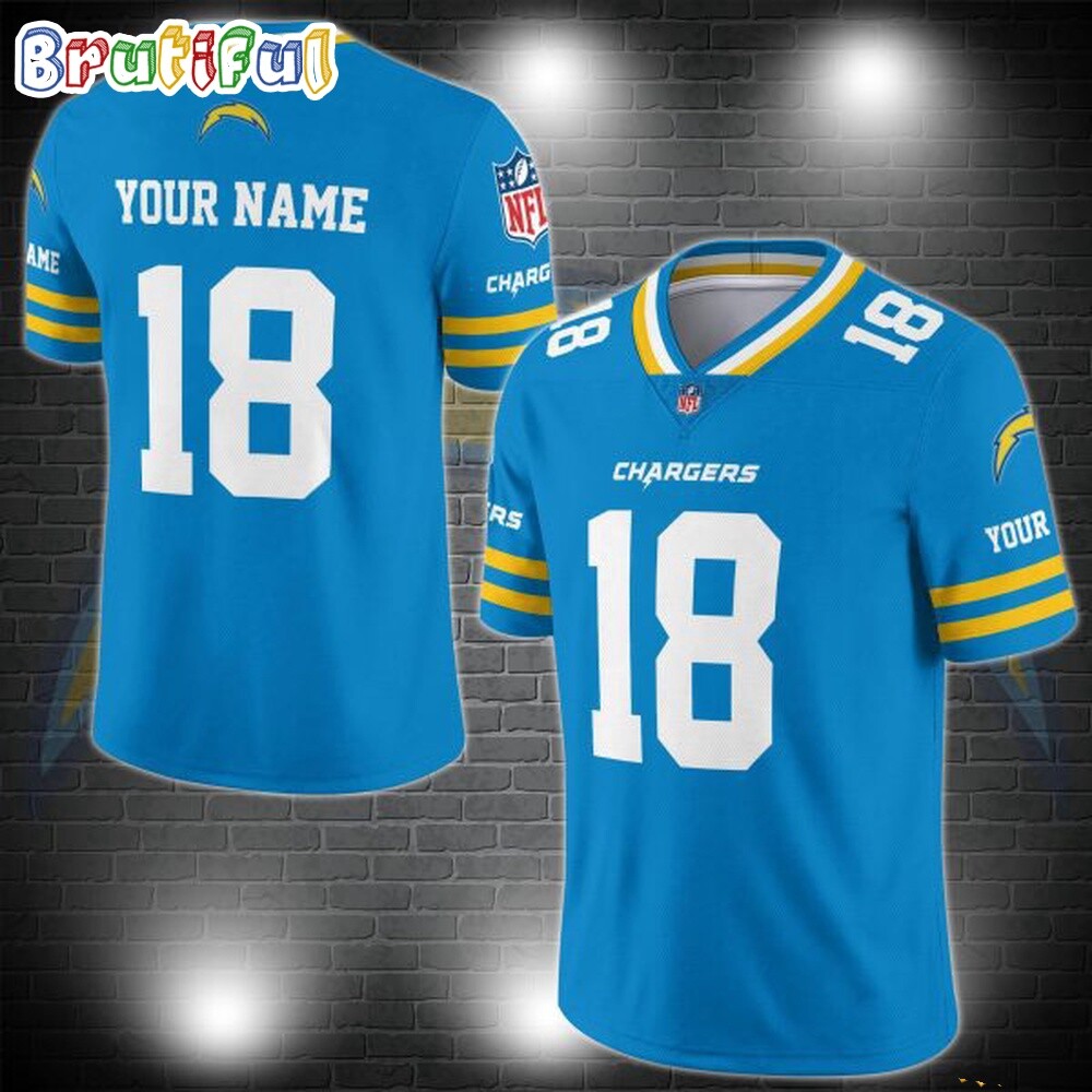 LosxAngeles Chargers Logo Team Custom Football Jersey, Football Jersey Shirt