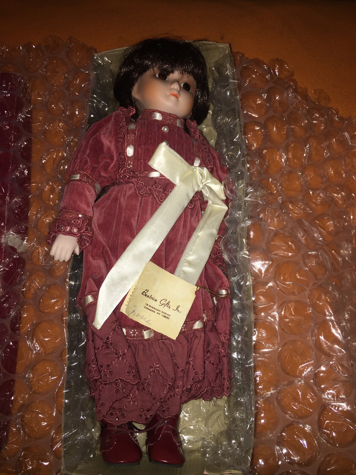 Beatrice Gifts  "Rosie Porcelain Doll" in Original Box - New Older Stock