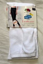 Fruit Of The Loom EverSoft Thermal Waffle Pants S/cH White NEW SZ.4-6