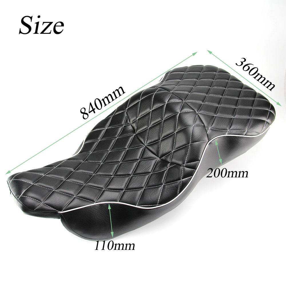 MoKitDora One-Piece Touring Seat For Harley Road Glide/Electra Glide (1997-2007) - Lattice Stitch, Microfiber Leather, Comfort Upgrade