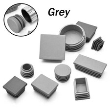 Plastic Blanking End Caps Table Chair Leg Tube Pipe Inserts Plug Dust Cover Grey
