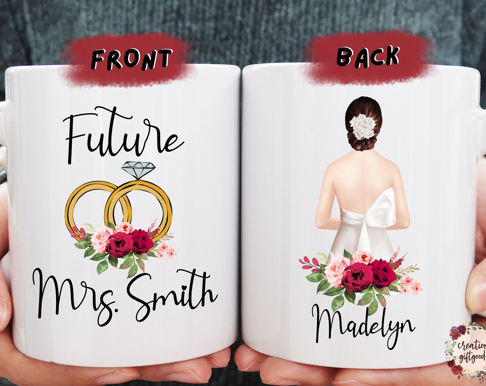 Wedding Mug Engaged Gift Engagement Gift Bridal Shower Gift Future Mrs Gift