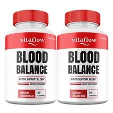 VitaFlow Blood Balance, Max Strength Supplement, Vita Flow Capsules (2 Pack)