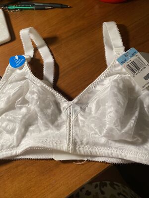 Bali White Satin Tracings Minimizer Bra, US 40C