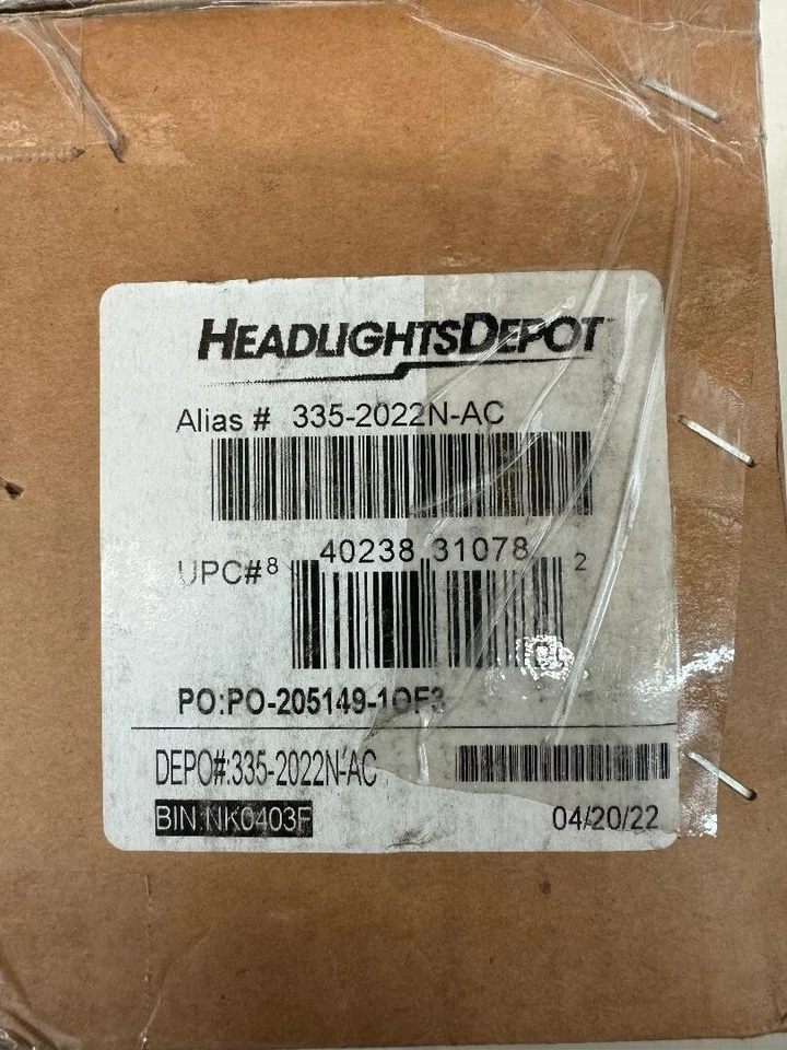 Faro antiniebla DEPO P/N 335-2022N-AC PARA CHEVROLET IMPALA 2006-2010 IZQUIERDO O DERECHO Foto 3 de 4