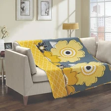 Virah Bella Francesca Quilted Throw - Lightweight Quilted Throw Blanket 50"x60"