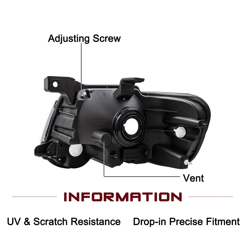 For 2006-2010 Ford Explorer Chrome Housing Amber Corner Headlights Lamps Set Foto 4 de 4