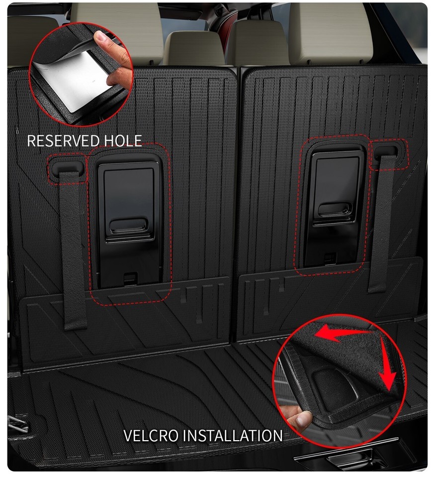 Floor Mats Cargo Mat Set For 2016-2024 2025 Dodge Durango 7 Seats Car