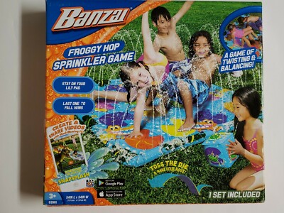  Banzai Froggy Hop Sprinkler Game Outdoor Water Play 3+ Free App  Snapsplash