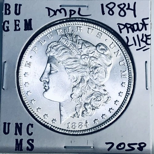 1884 BU GEM MORGAN SILVER DOLLAR UNC MS+++ U.S. MINT RARE COIN 7058
