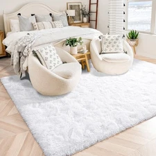 Super Soft Fluffy Shag Area Rug, Bedroom Living Room Fuzzy Plush Anti-Slip