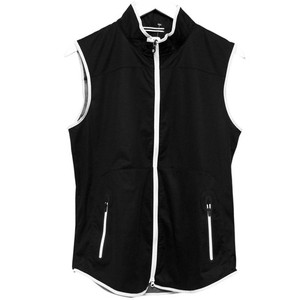 FOOTJOY Womens Golf Vest Size Medium Black White Zip Light Jacket