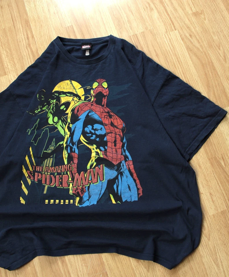 Spider Man Green Goblin Mad Engine Marvel Comics Mens Size 2XL Blue Movie - Image 3 of 4