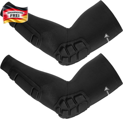 Gepolsterte Armschoner 2er-Pack für Ellenbogen & Unterarm, Schutz, Sportarten