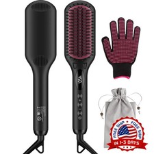 Cepillo alisador de pelo de cer mica 2 en 1 con tratamiento antiescaldadura NEW