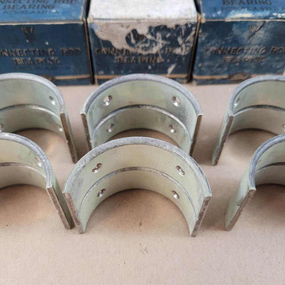 4 pares de rodamientos de varilla estándar 92A-6211-A Ford V8 1940 nuevo stock antiguo nuevo como nuevo Foto 4 de 4
