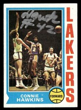 1974 Topps Basketball #104 Connie Hawkins Signed Autograph (no COA) *d3