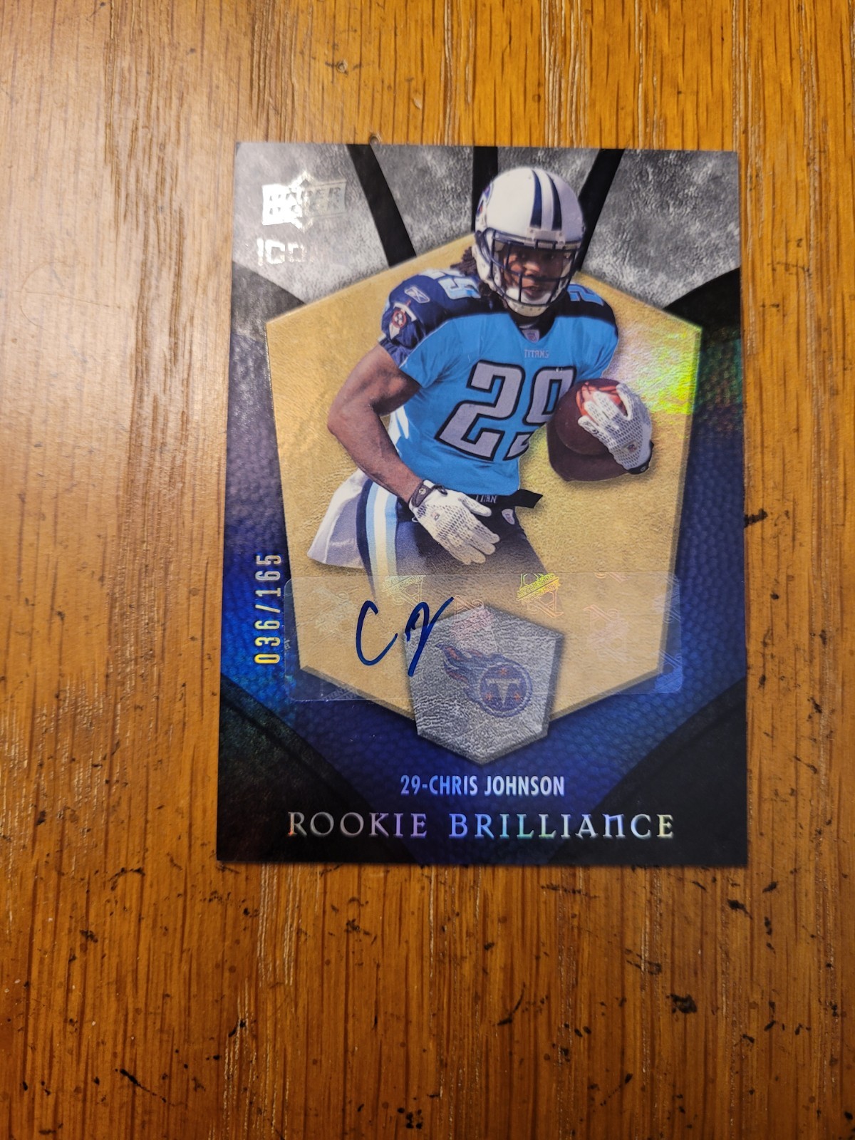 Chris Johnson Upper Deck Icons Rookie Brilliance #RB5 Autograph