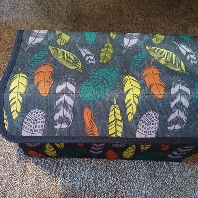 NEW Thirty One 31 Get Creative Case Craft Storage AD40 Falling Feathers Box Bag