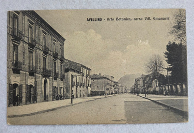 postcard avellino botanical garden course travelled 1914 small size