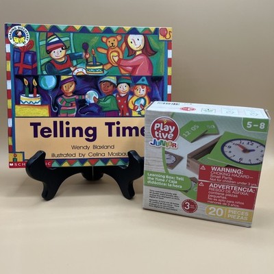 NEW PLAY TIVE TELL THE TIME LEARNING BOX & Telling Time Book Educational/homesch