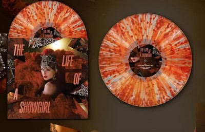 Taylor Swift Life of a Showgirl LP Tiny Bubbles in Champagne Red Lipstick Lace