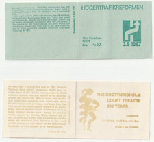 SVERIGE stamp booklets x 2 - years 1966 + 1967