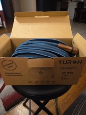 NEW 50 ft Expandable Garden Hose Blue High Strength Polyester 5/8" Diameter