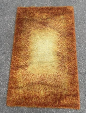 Vintage Mid Century Karastan Rug Midnight Sun 100% Wool 5’ X 3’  Rya Danish Mod