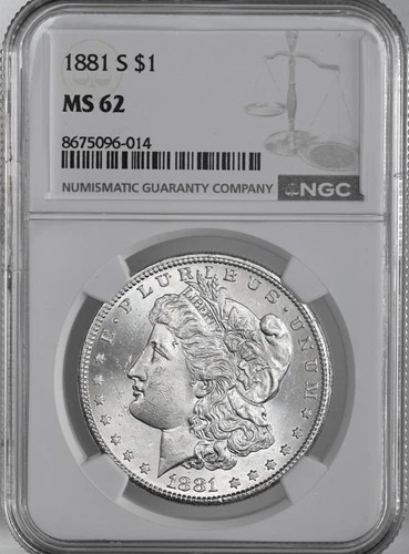 1881-S  $1  MORGAN SILVER DOLLAR  "SAN FRANCISCO"  NGC MS62  #8675096-014