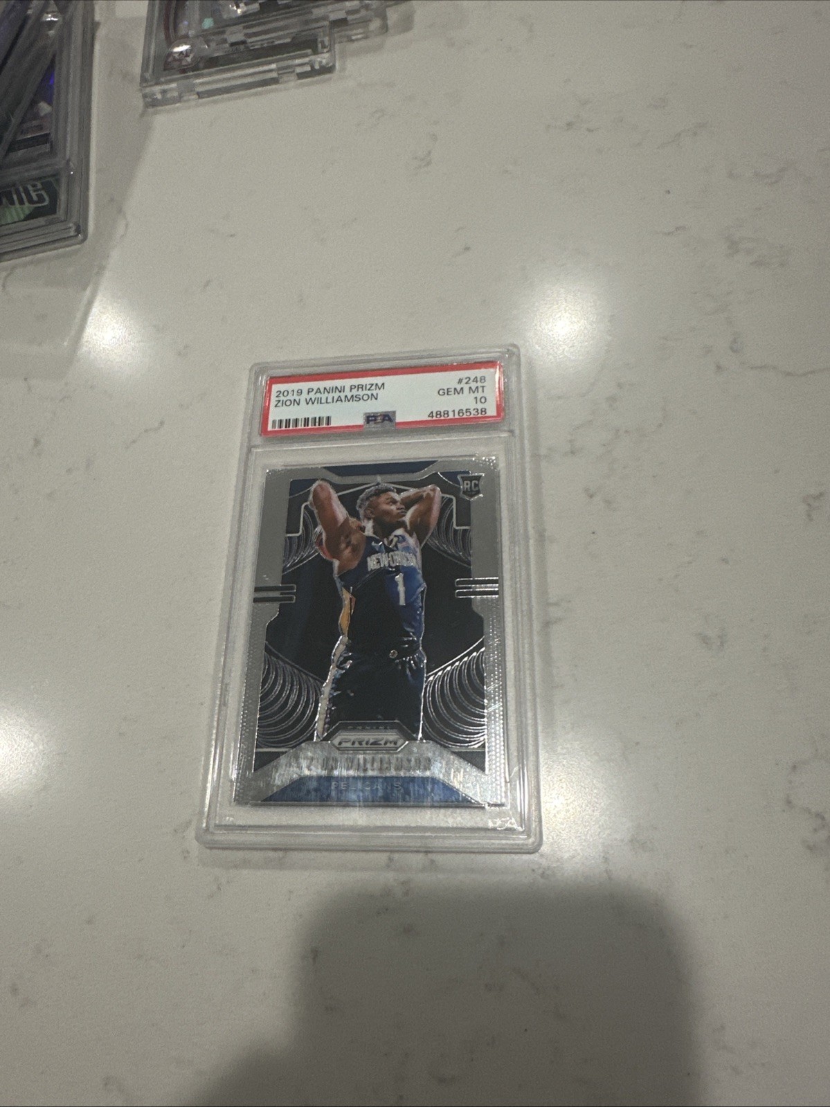 2019-20 Panini Prizm Zion Williamson RC Rookie Base #248 Pelicans Psa 10