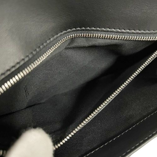 FENDI 7M0264 Long Wallet Continental FF Logo And Zucca Pattern Gray Fabric thumbnail 13