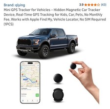 Mini GPS Tracker for Vehicles   Hidden Magnetic Car Tracker Device, Real-Time...