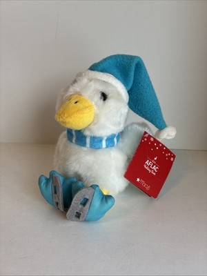 AFLAC 2014 Macys sprechende Ente Eislaufen 6 Zoll Weihnachten Urlaub Plüsch Neu