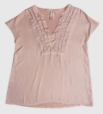 Dolan Left Coast Anthropologie Dusty Mauve Pintuck Pullover Blouse Women’s XS