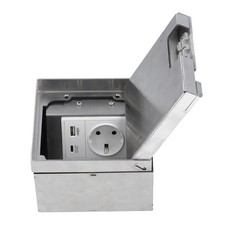 、Recessed Floor Socket 2 Prong Outlet USB And Type C Ports Waterproof Concea