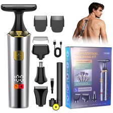 Hatteker Tondeuse à cheveux Tondeuse nez et barbe Rasoir pour homme 4 en 1