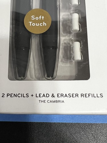 U Brands Mechanical Pencils 0.7mm #2 HB Soft Touch 2 Pack with Lead Eraser - Picture 2 of 5