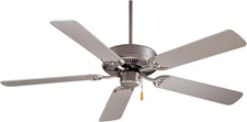 F547-BS, Contractor Brushed Steel Energy Star 52" Ceiling Fan