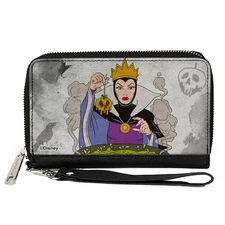 Buckle-Down Evil Queen Cauldron Zip Around Wallet Vegan Leather Purse