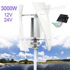3KW Helix Wind Turbine Generator & Hybrid MPPT Controller 12V/24V Power Windmill