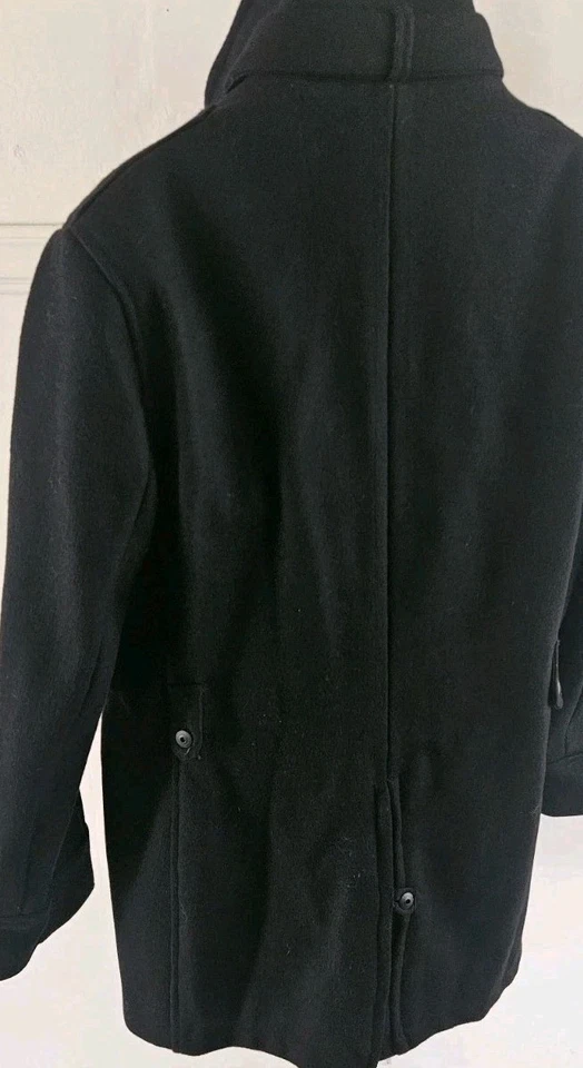 $470 G-Star сырой черный приманка шерсти Garber Тренч мужской XXL тонкий EUC + Cond - Изображение 4 из 4