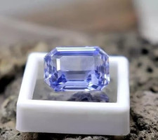 10.00 Ct Natural Blue Flawless Sapphire Emerald Cut EGL Certified Loose Gemstone