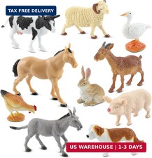 10-Piece Realistic Farm Animal Figures, Educational Toys for Toddlers 3-5 Years