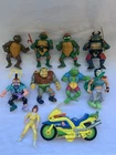 Vintage TMNT Action figures Lot 80s 90s Casey Jones April Scum Bug Genghis Frog