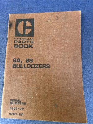 Original Caterpillar Teilebuch für Nr. 6A & 6S Planierraupen, P/N UEE0034, 1968
