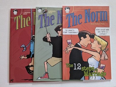 The Norm Magazine Comic Strip Book Lot. Issues 3, 6, & 12 Steps To Marriage