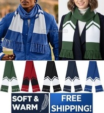 Mens  Womens Game Day Colors Sports Cozy Winter Double Layered Warm Scarf NEW 