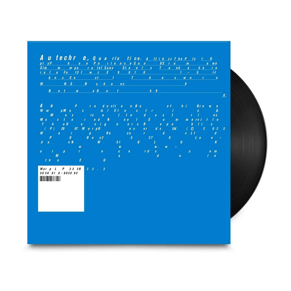 Autechre Quaristice (Vinyl) 12" Album (UK IMPORT) - Image 2 of 2